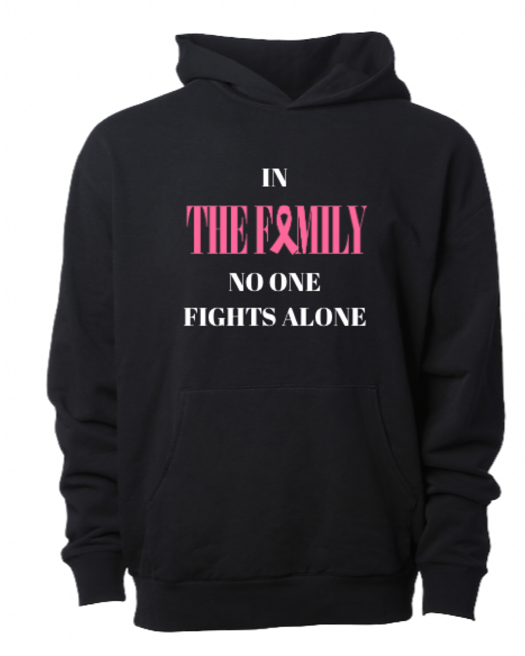 The Family Breast Cancer Awareness Black Hoodie (F**K Cancer)