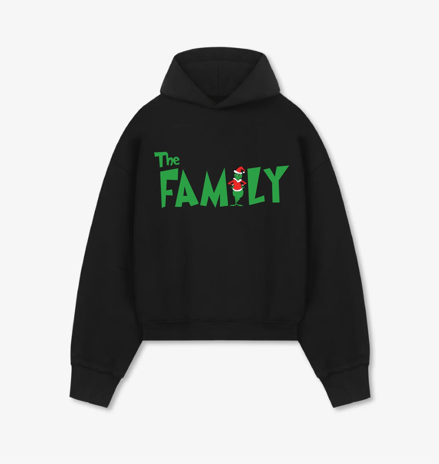THE FAMILY GRINCH HOODIE-BLACK