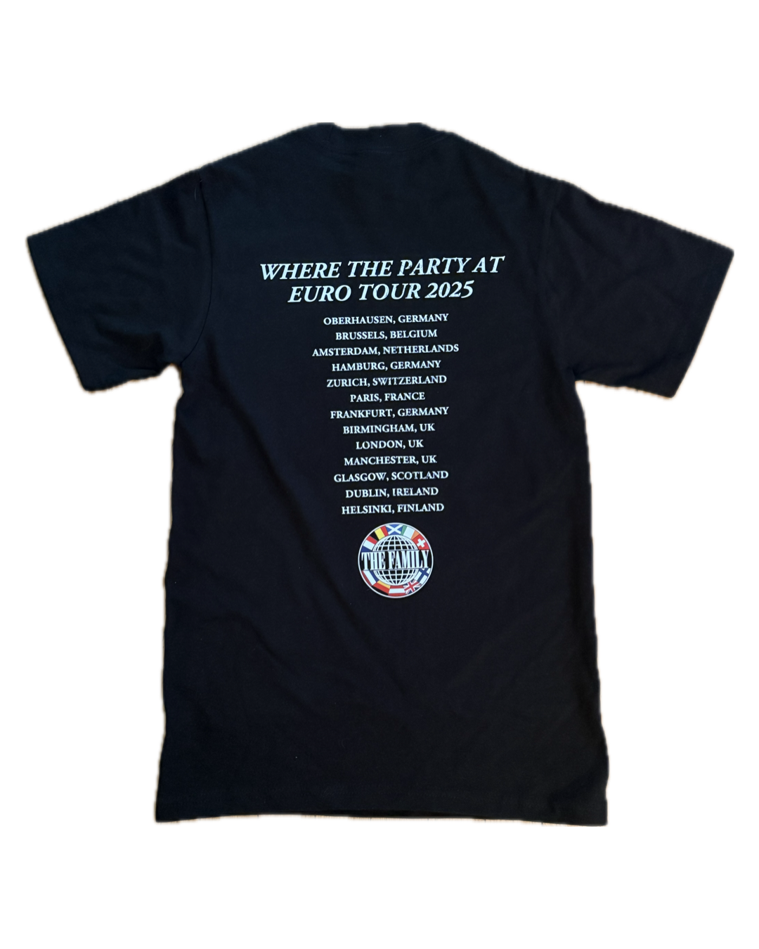 The Family Euro Tour ‘25 T-Shirt Black